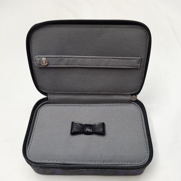 Coach Purple Canvas Zip Around Travel Jewelry Box - Picture 9 of 12